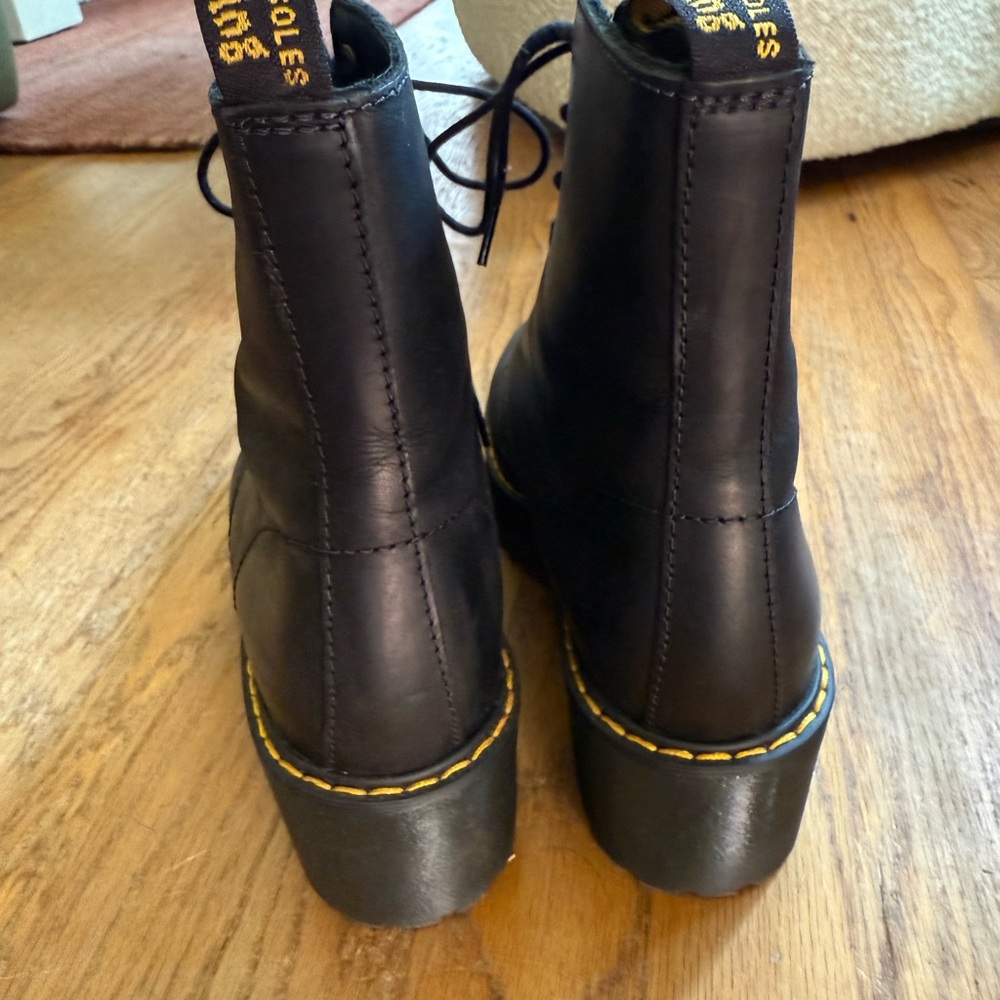 Dr. Martens Black Lace-Up Combat Boots - Picture 6 of 7